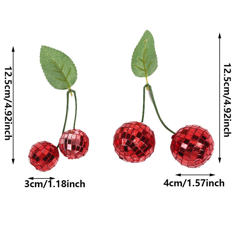 3pcs Disco Ball Cherry Mirror Hanging Reflects Light For DJ Club Stage Bar Party Wedding Holiday Decoration Home Decor