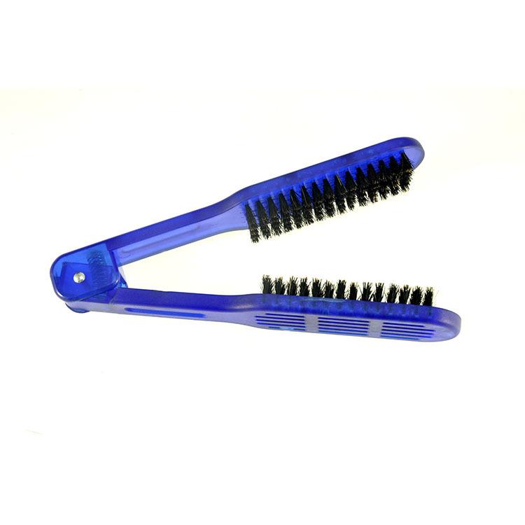 Pro Friseur Glätteisen Nylon Haarglättung Doppelbürsten V Form Kamm Klemme Nicht Weh Styling Werkzeuge DIY Hause