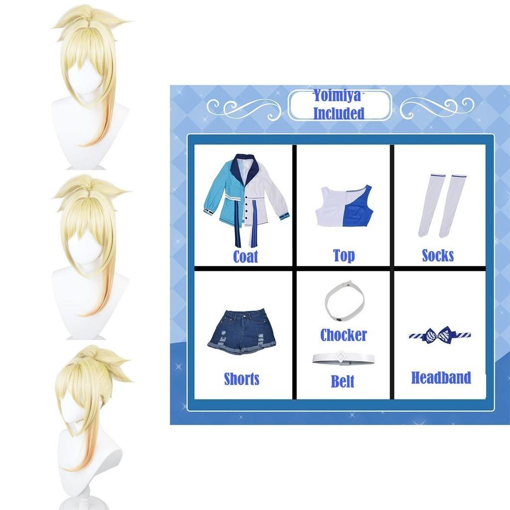 Genshin Impact Hutao Yoimiya Cosplay Costume Wig For Halloween