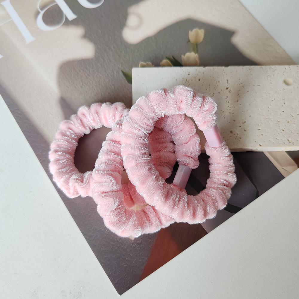 3pc Cute Solid Velvet Ponytail Holder Elegant Hair Tie Elastic Hairbands Hair Rope for Women Girls Kids Holiday Hair Accessories