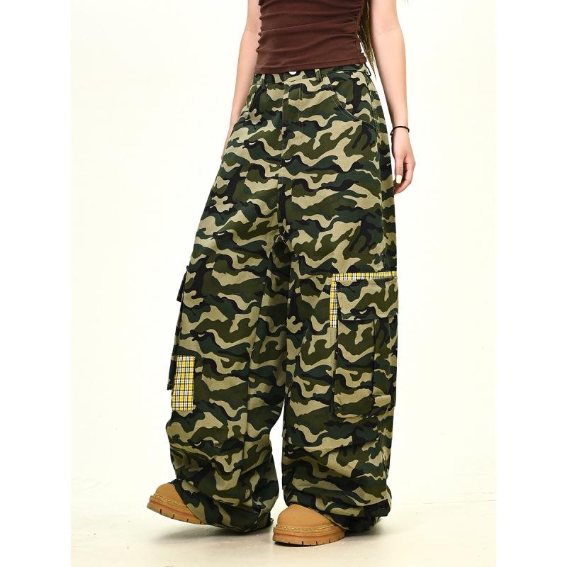 Jeans Larghi Unisex a Vita Media Deostrutturati Vestibilità Larga Vintage Americano Lavato Baggy in Denim Pantaloni Rilassati Lunghi Fino a Terra