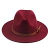 Unisex British Wool Felt Flat-Top Fedora Hat for Autumn/Winter