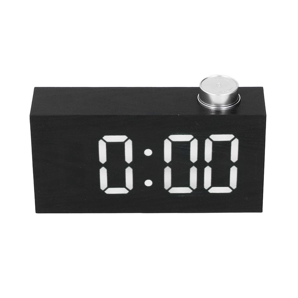 Digital Alarm Clock LED Desktop USB Alarm Clock Electronic Despertador Thermometer with Imitation Wood Grain