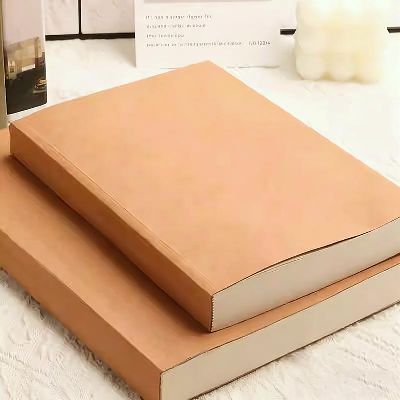 A5/B5 Kraft Paper Cover Notebook,Extra Thick 200 Sheets/Book,Blank Pages,Free Stickers,Office Study Notes Supplies CS-079