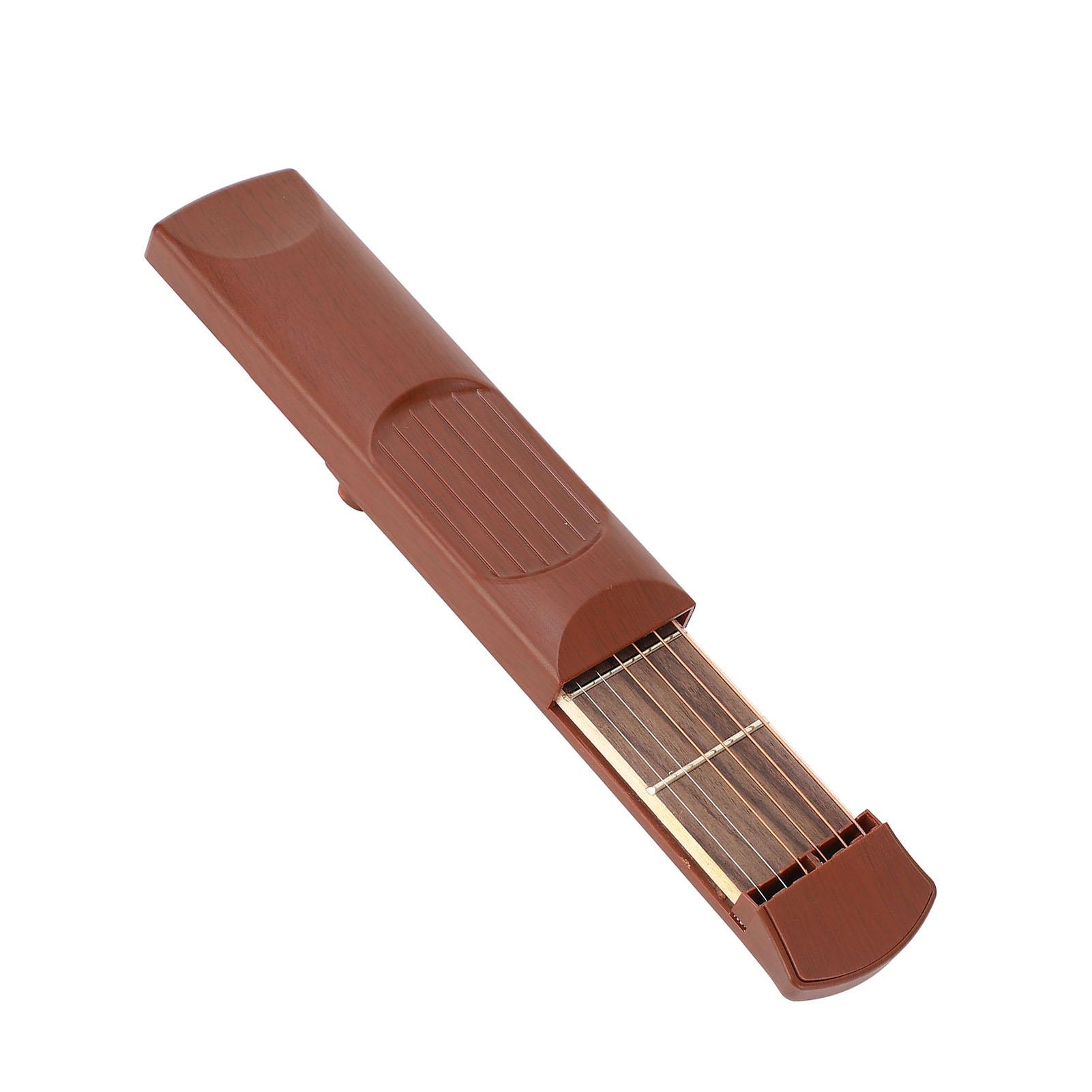 

Карманный гриф гитары 6 струн 4 лада накладка грифа гитары аппликатура позиция аккорд тренировочный инструмент для