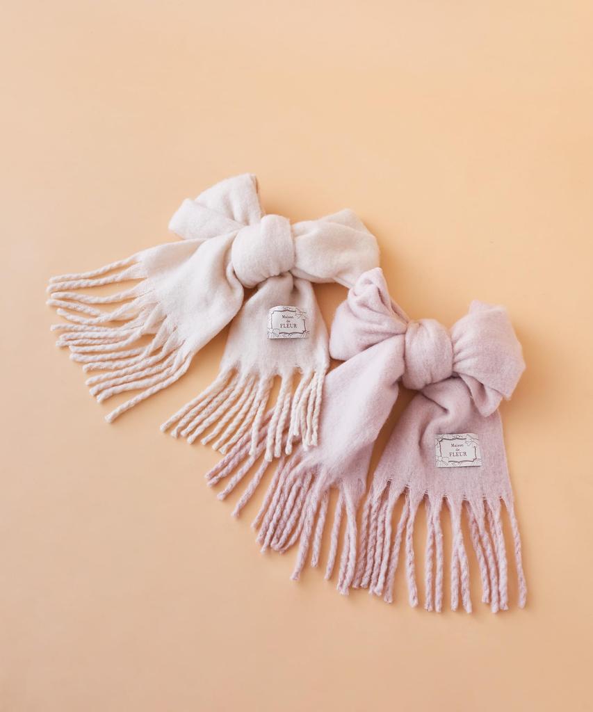 [Maison de Fleur] Oblečení Střapcová štóla pro ženy, Slonová kost