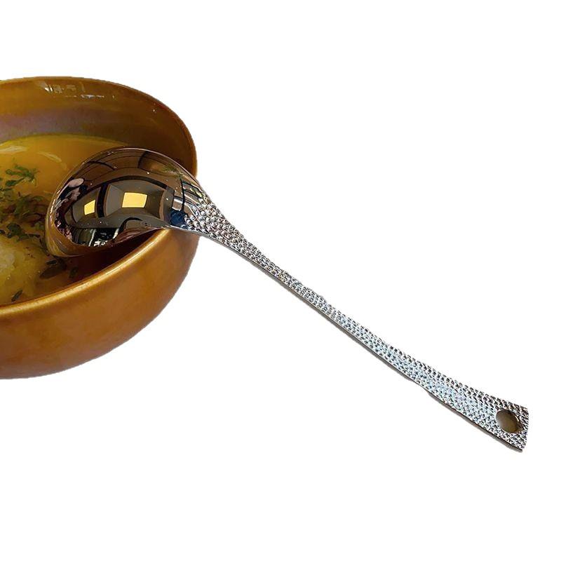 New Fish Scale Long Handle Soup Skimmer and Ladle – Ideal for Hot Pot and Restaurant Serving