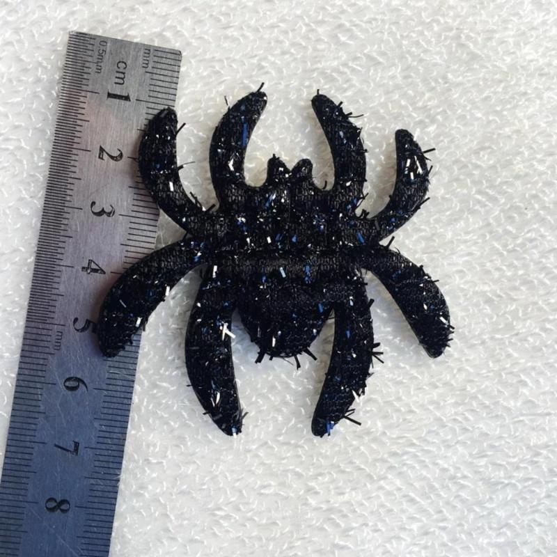 10 Stück schwarze Fledermaus/Spinnen-Scrapbook-Stücke, geeignet für Kleidung, Halloween-DIY-Dekorationen