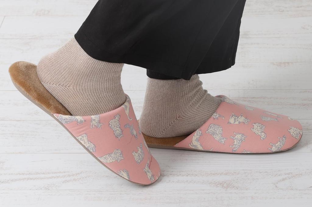 DDintex FLORET LONDON Slippers Miao Approximately 03, Pink, 23-25cm [Liberty Print]