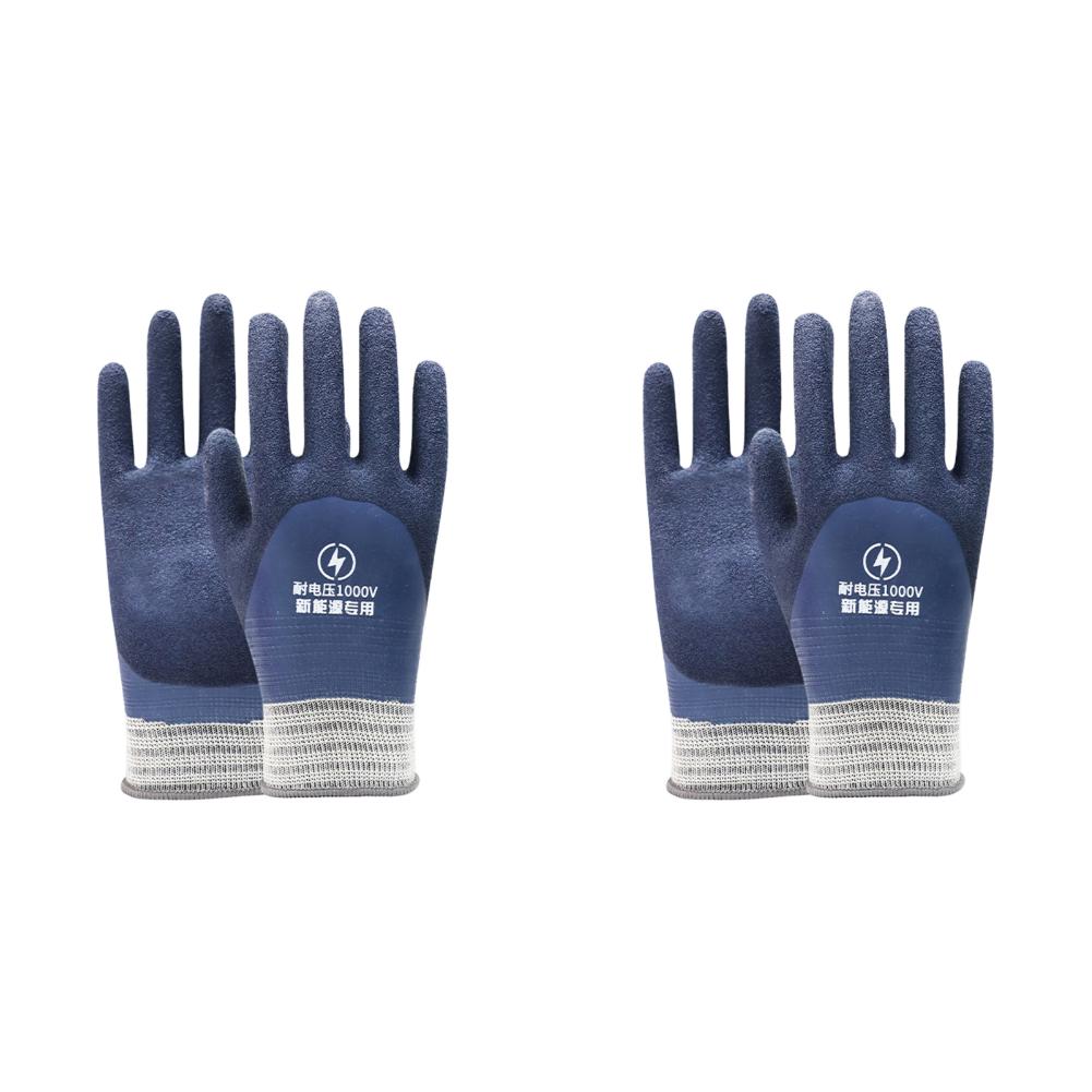 1/2Pairs 1000V Voltage Resistant Electrician Gloves Rubber Insulating Work Electrician Gloves for Electricians Prevent Shock