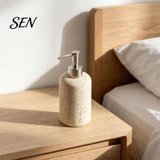 Resin Soap Dispenser Refillable Dispenser, Liquid Hand Shampoo Container, Pump Bottle Empty Lotion for Bathroom Kitchen Countertop
