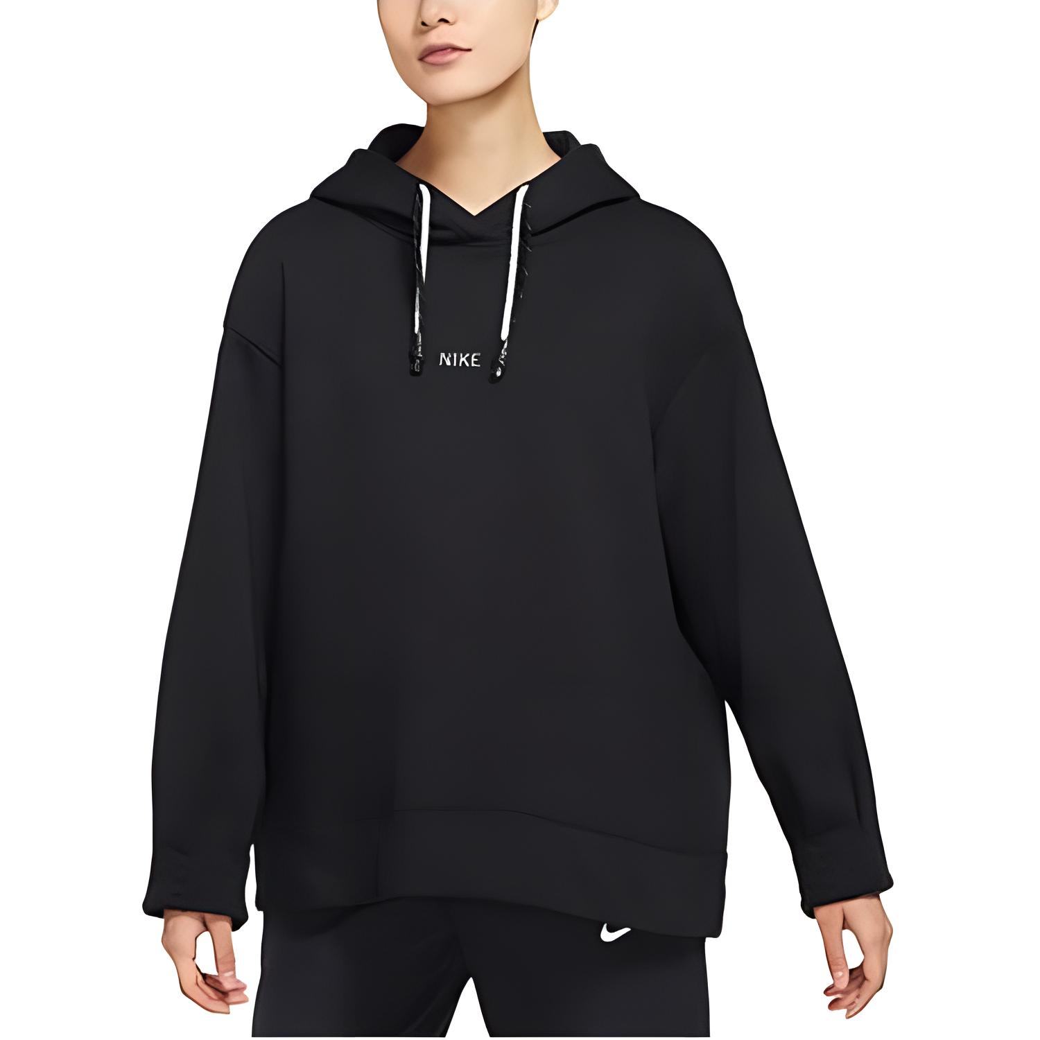 

Nike Свободный флисовый свитер с капюшоном, женский топ, черный DO7409-010 L