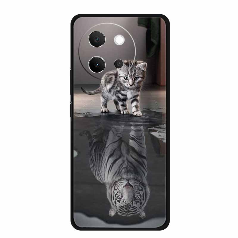 For Vivo V40 Lite Case Black Silicone Soft Back Cover Case For Vivo V40 Lite 5G Phone Case Cover V 40 V40lite 6.78" Funda Coque