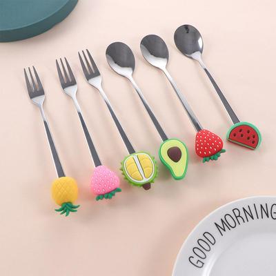 Cute Cake Dessert Ice Cream Kitchen Tool Coffeeware Teaspoon Stirring Spoon Fruit Fork Coffee Spoon
