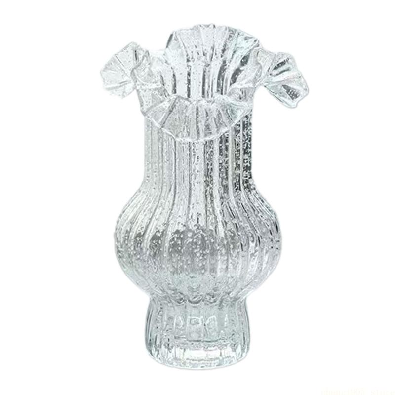 QX2E Fluorescent Glass Flower Vases for Home and Office Centerpices Shelf Decoration
