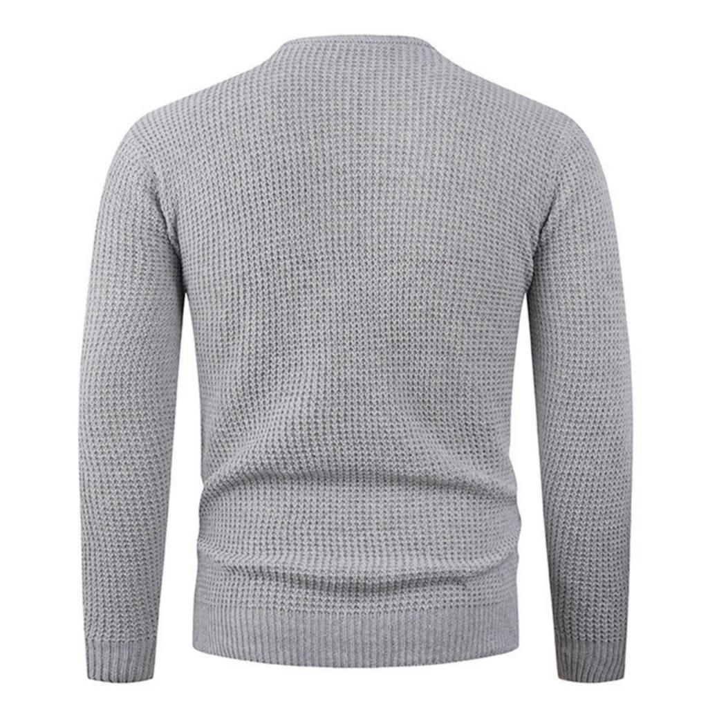 Men's And Women's Casual And Fashionable Knitted Sweaters, Long-sleeved Round-neck Knitted Checkered Top Sweaters