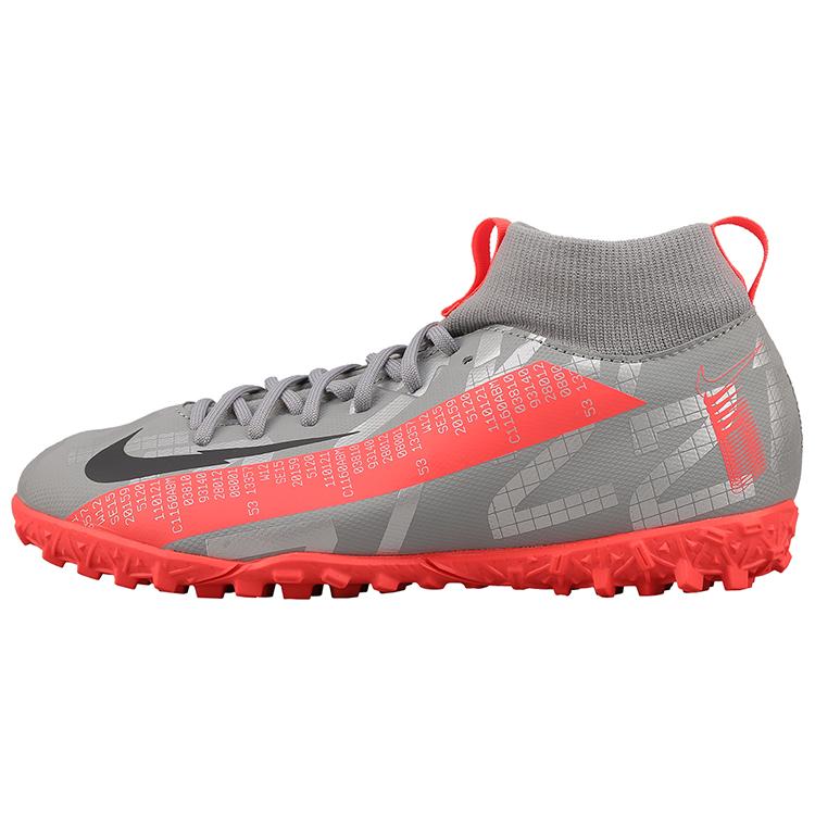 

Nike Mercurial Superfly 7 Abrasion Resistant Abrasion Resistant Mid top Kids Soccer Shoes Silver Gray Pink Kids AT8143-906 37.5