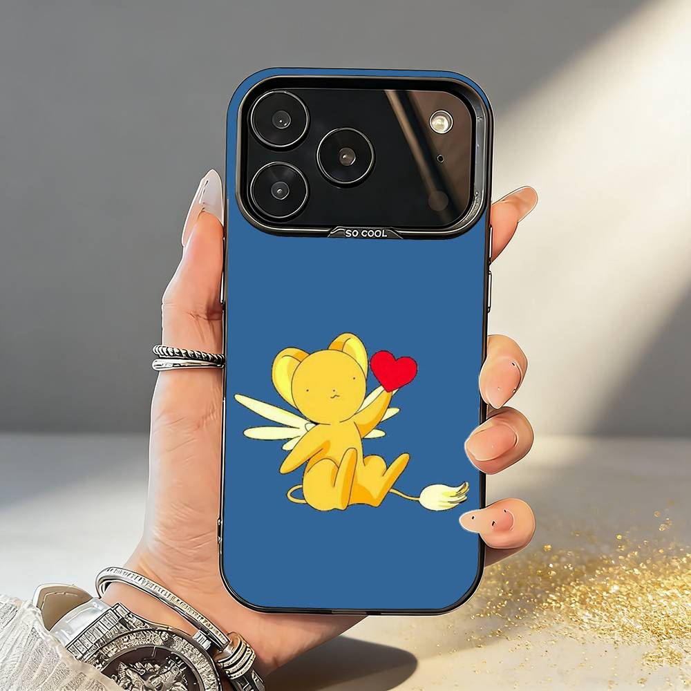 Card C-Captor Anime S-Sakura Phone Case For iPhone17,16,15,14,13,12,11,Pro,MAX Gray Matte Silicone Black Cover
