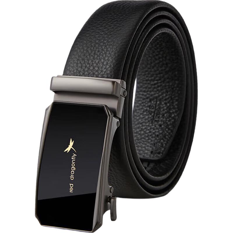RED DRAGONFLY First-Layer Cowhide Automatic Buckle Belt 120cm