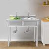 Commercial 2-Compartment Stainless Steel Utility Sink with Faucet- Free Standing Kitchen Sink for Restaurant, Garage & Laundry