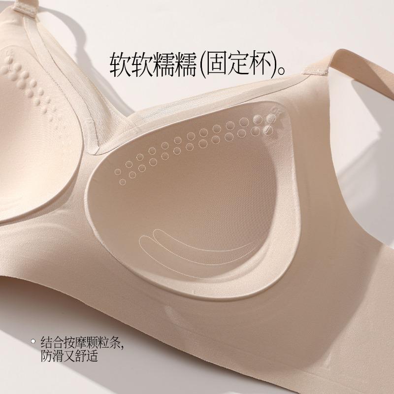 Womens Seamless Wirefree Thin Gathered Lift Up Comfort Daily Bra