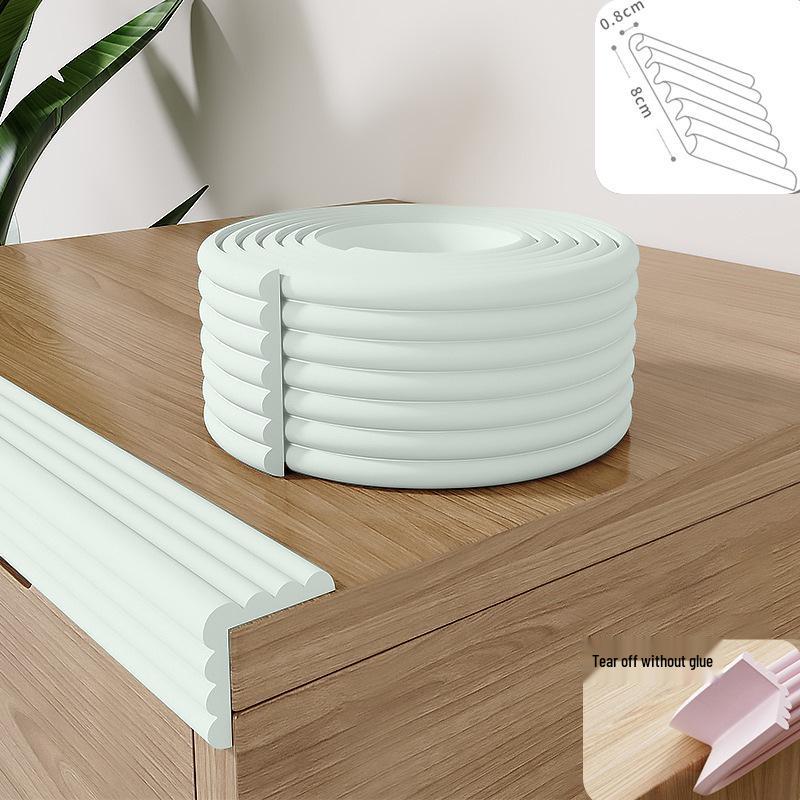 Soft Foam Edge and Corner Anti-Collision Protection Strip for Table, Window, Door, and Sill