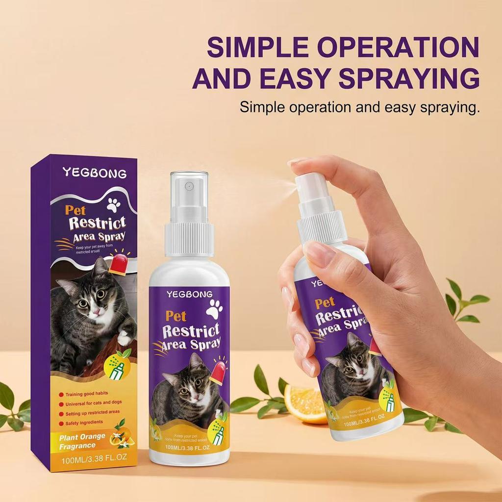 YEGBONG Pet Deterrent Spray, Behavior Training Corrector for Dogs & Cats, Prevent Scratching & Chewing Furniture Protector
