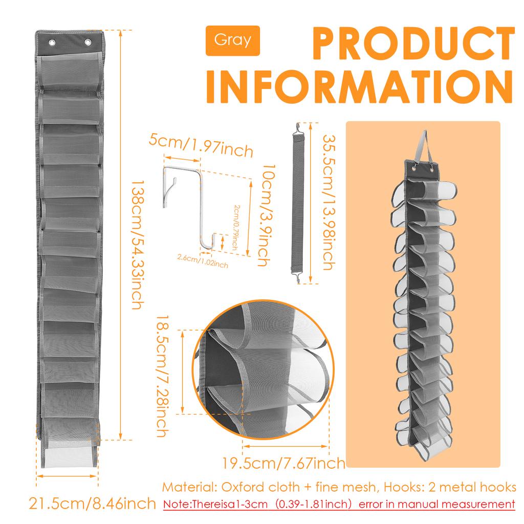 Hanging Yoga Legging Storage Organizer Oxford Cloth Legging Storage Hanger with 26 Pockets Closets Roll Holder for Yoga T Shirts