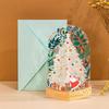 Paper Merry Christmas Blessing Cards with Envelope Paper Carving Postcard  Festival