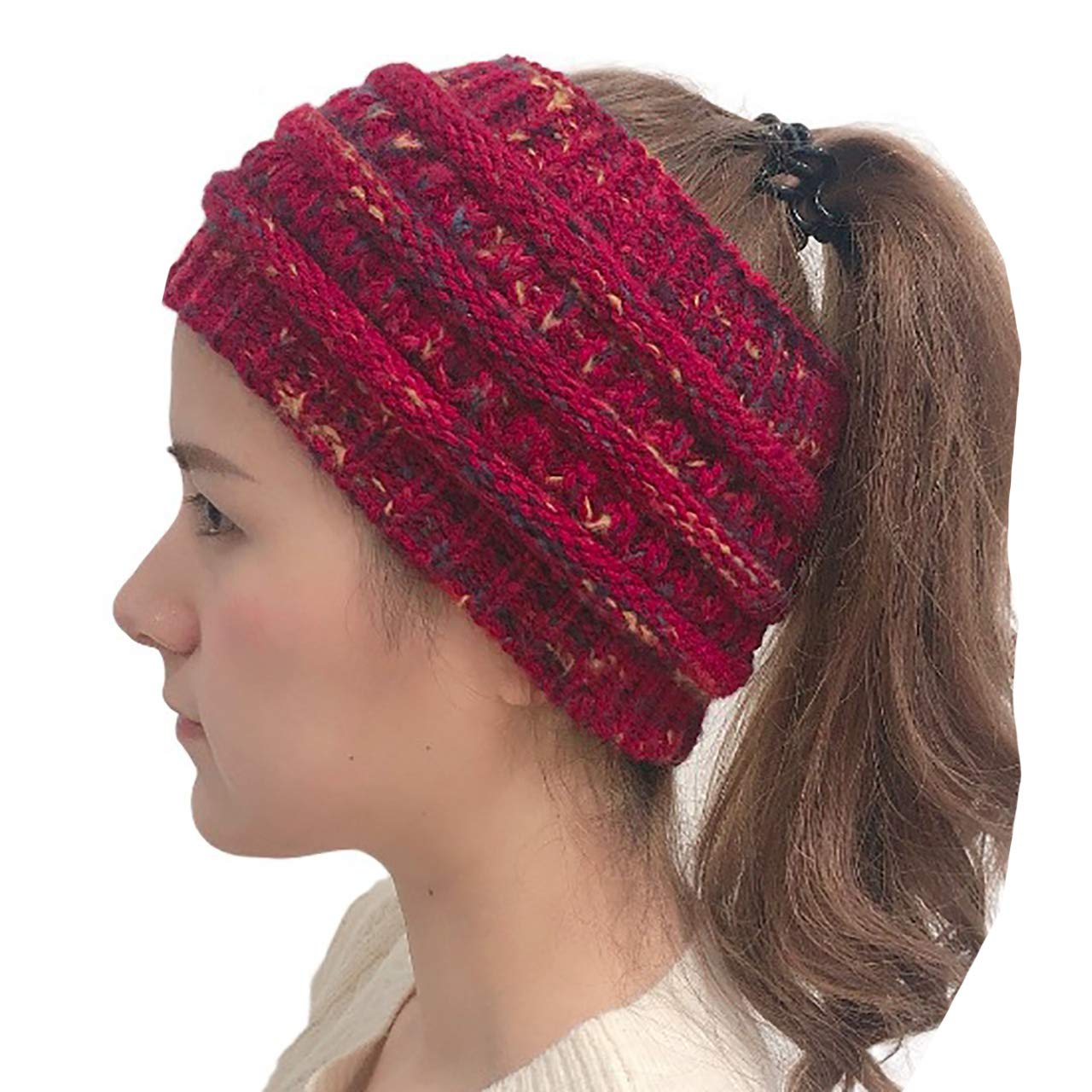 

WHITE FANG Вязаная CA287 Женская Шапка, Шапка, Кепка, Весна, Осень, Зима, Повязка на голову, Стильная, Популярная, Повседневная, (03 Красный)