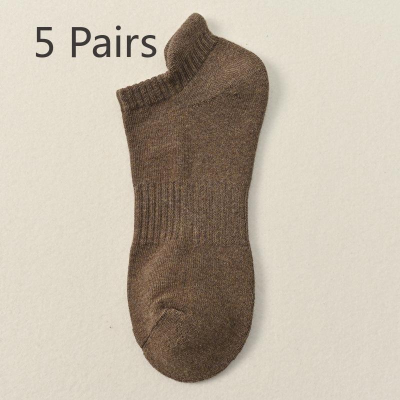 5 Pairs of Women's Autumn and Winter Thick Hair Ring Sweat Absorbent Sports Ear Lifting Ankle Socks