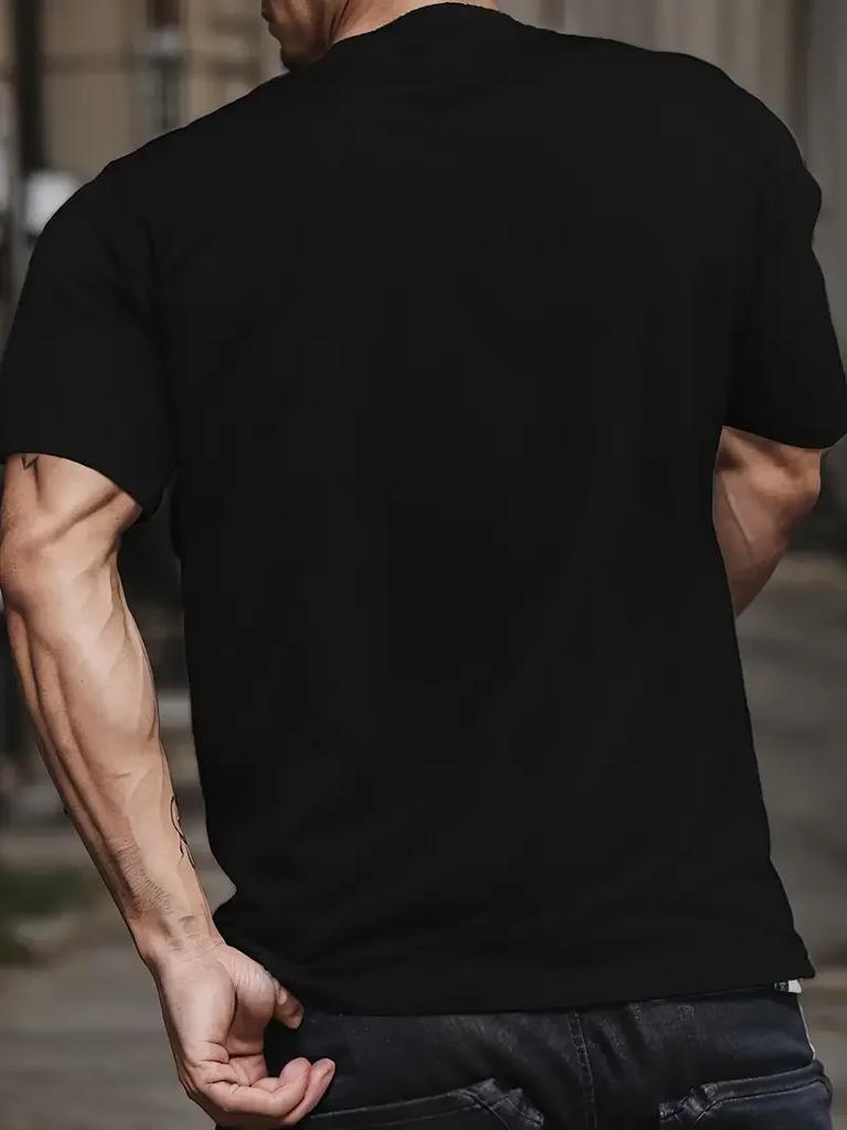 Nový design Unisexové tričko s potiskem astronauta Tričko s kulatým výstřihem Módní oblečení Pánské tričko Topy Bavlna Černá Bílá Harajuku Tričko