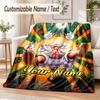 One Piece Custom Name Flannel Throw Blanket Soft Warm for Sofa Bed Indoor Home Use