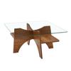 Modern Square Side Table Made of Safety Glass - 80 cm Side Length. Ideal for Dining Room, Living Room, Office and Much More.