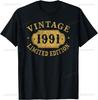 Classic 1991 Varsity Vintage College Style 34rd Birthday  Custom Printed Graphic T Shirts Print On DeUnisexd Camiseta Hombre