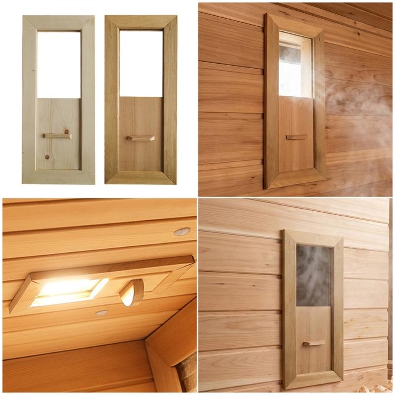 Sauna Ventilation Panel Wooden Air Vent for Sauna Room Shutter Window Blinds Grille Steam Room Tool Accessory
