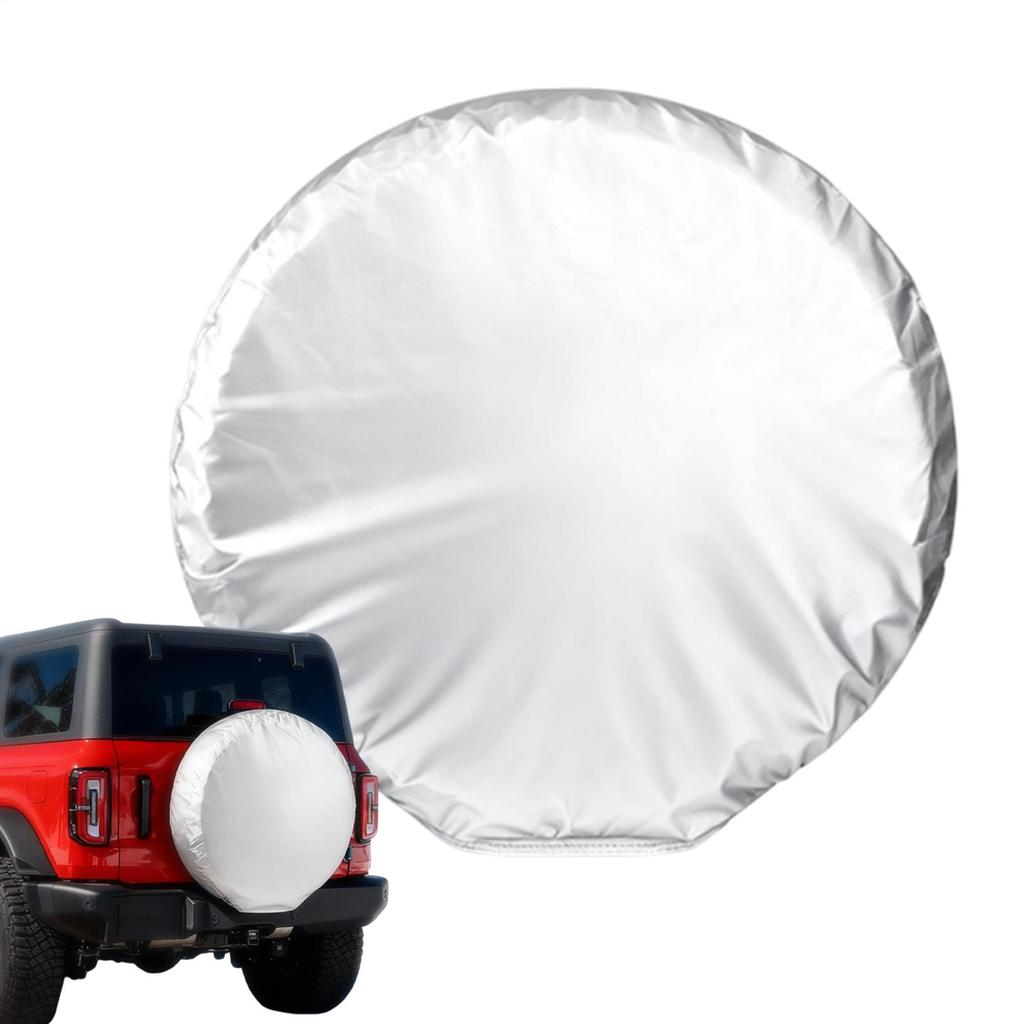 27-31 Inches Car Spare Tire Cover Outdoor Sunscreen Waterproof Spare Tire Cover Windproof Hook Car Spare Tire Protective Cover