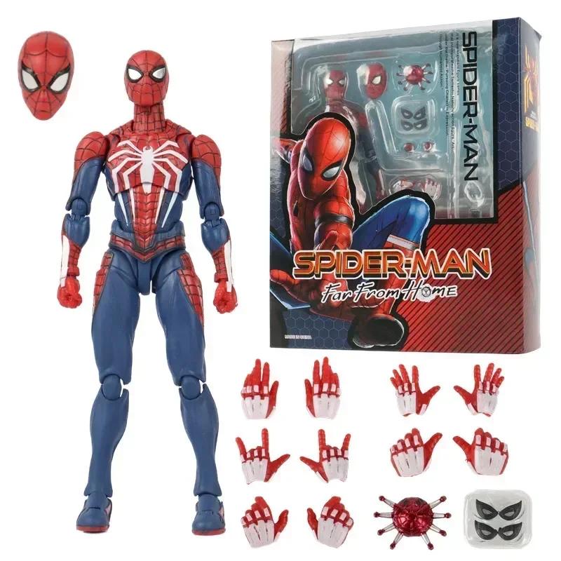 Ps4 Spiderman Figure Avengers Spider Man Action Figures Upgrade Suit Ps4 Game Edition Doll  Toys For Boys Durable Gift