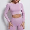 One-Piece Shark Knitting Seamless Fashion Long Sleeve Yoga Wear