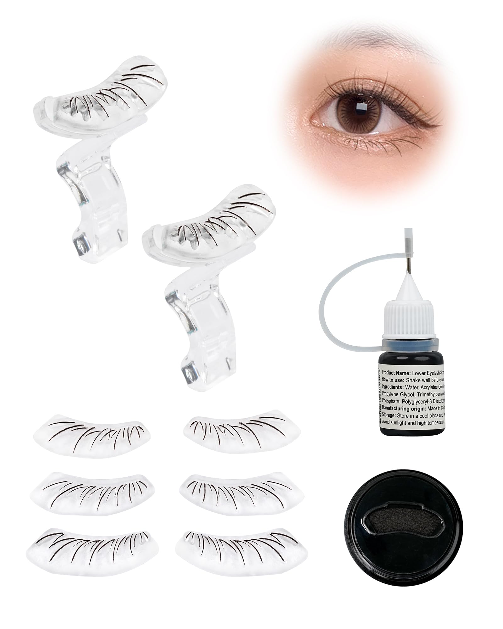 

EMEDA Lower Eyelash Stamp - No Eyelash Glue Needed - Waterproof, Long-Lasting, Natural Look, Beginner-Friendly, Reusable - Instant Eye Makeup in One