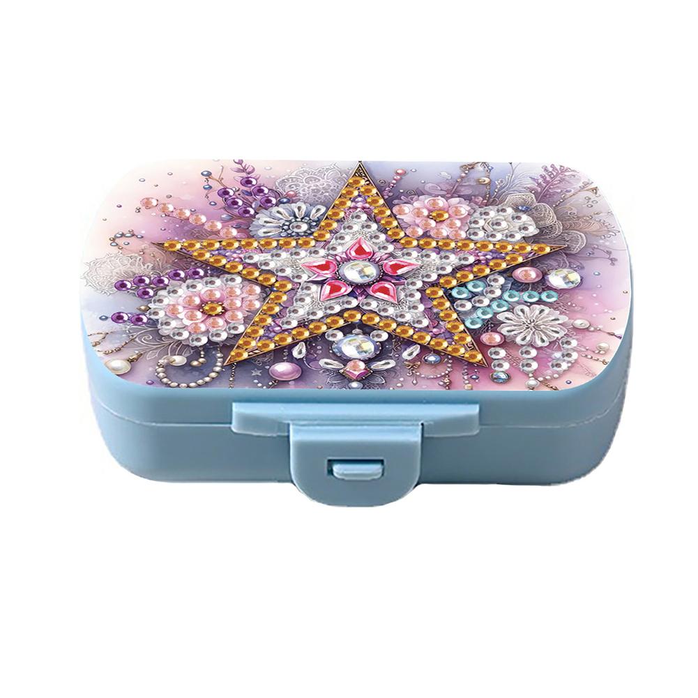 5D DIY Diamond Painting Dot Pill Case Diamond Painting Pill Dispenser Diamond Art Travel Medicine Storage Case for Art Craft