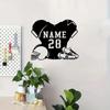 Personalized Football Metal Sign, Custom Name Plate, Sports Man Cave Wall Art, Birthday Gift for Him