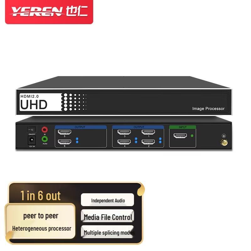 

Yeren 1x6 Multi-Screen Video Wall Controller