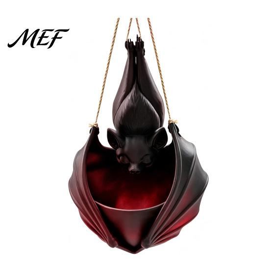 Halloween Theme Interior Embellishments Hanging Bat Plant Pot, Shaped Planter, 3D Printed Gothic Alternative Gardening Supplies Flower