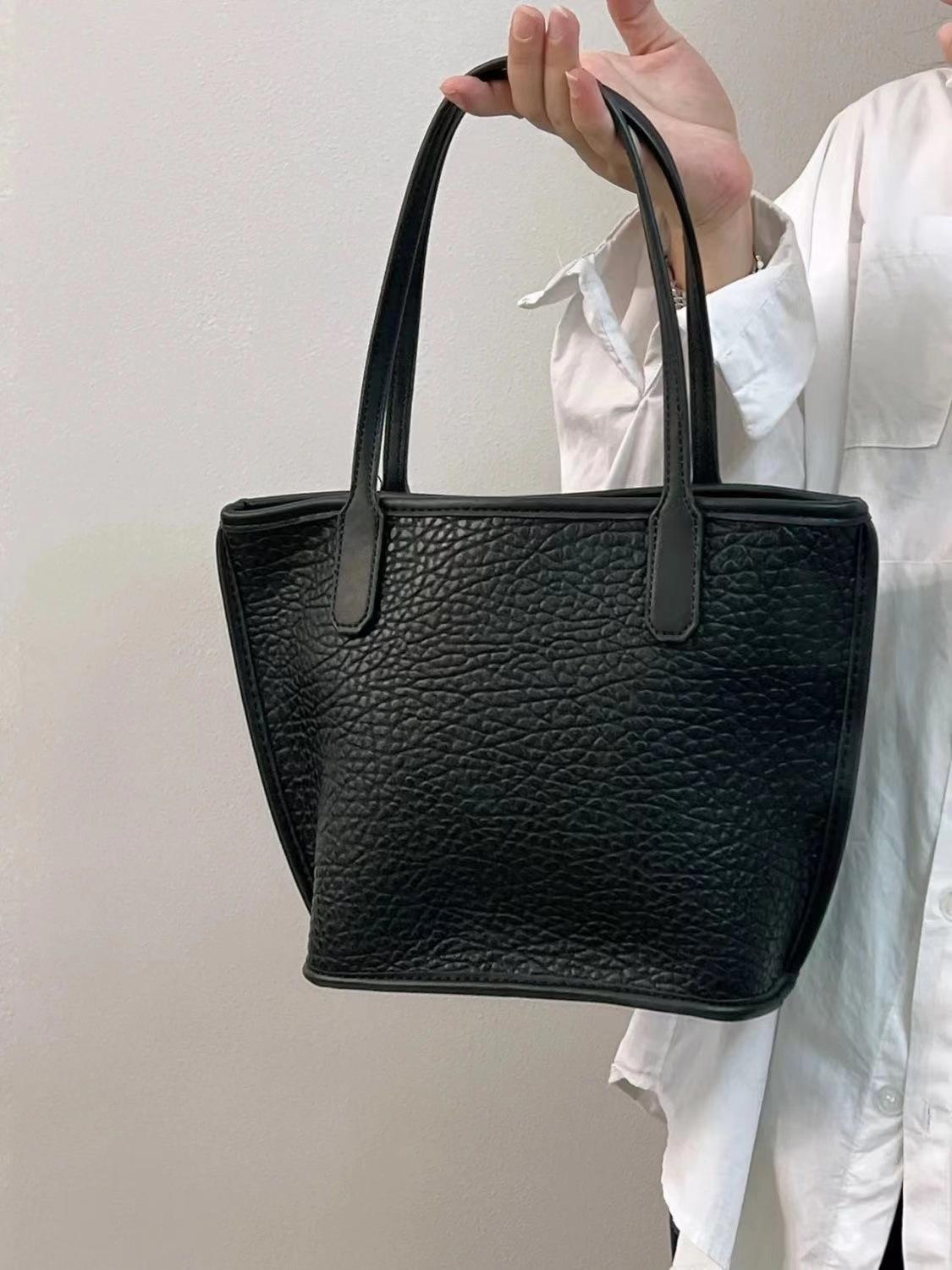 

Сумка женская 2024 года, сумка-корзина для овощей, черная сумка-тоут, сумка-тоут чёрный