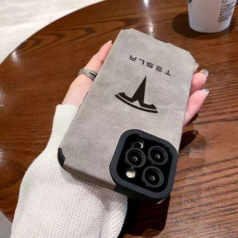 AMK1 T-TeslaS Car Logo Phone Case For IPhone 16 15 14 13 11 12 Pro Max Mini Xs X Xr 7 8 Plus Se Protect Cover
