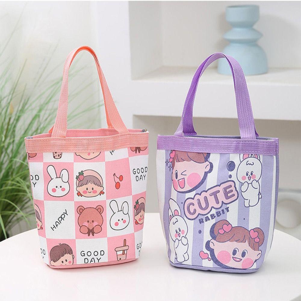 

Canvas Lunch Bag Cartoon Printed Women Handbag Lovely Tote Bag