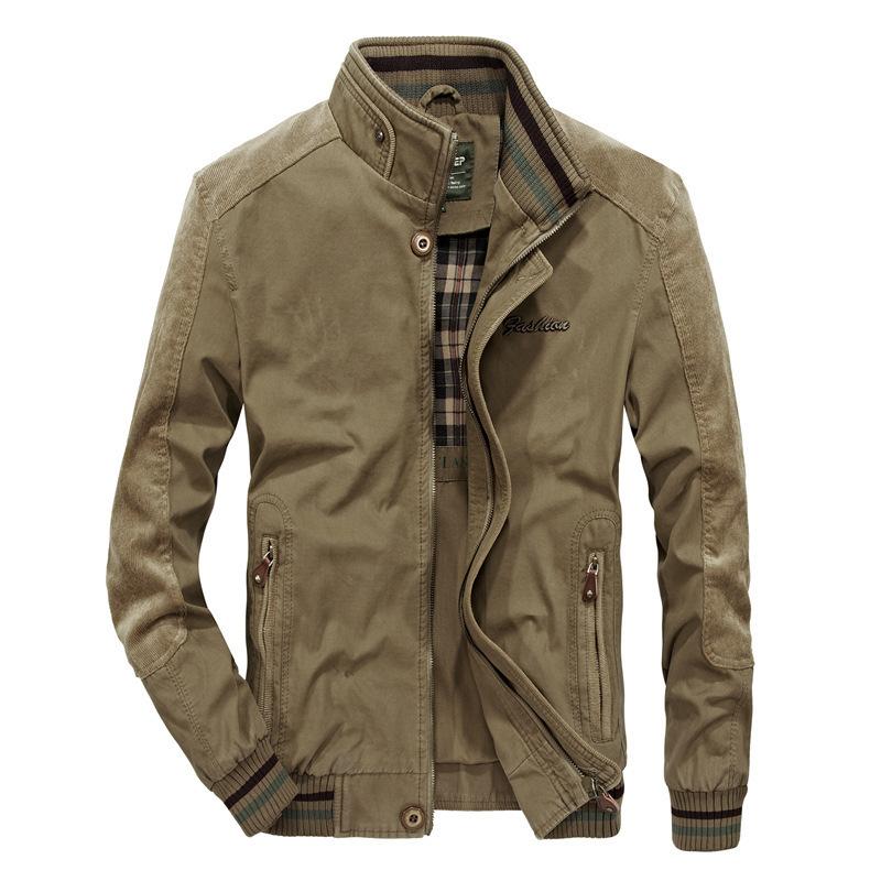 Spring and Autumn Cotton Thin Jacket Middle-aged and Elderly Men's Jacket New Casual Jacket