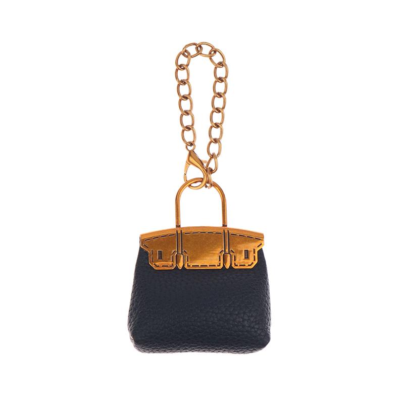 Fashion Pu Small Bag Keychain Simple Keyring Women Bag Charm Handbag Hanging Pendant Diy Accessories Girl Gifts