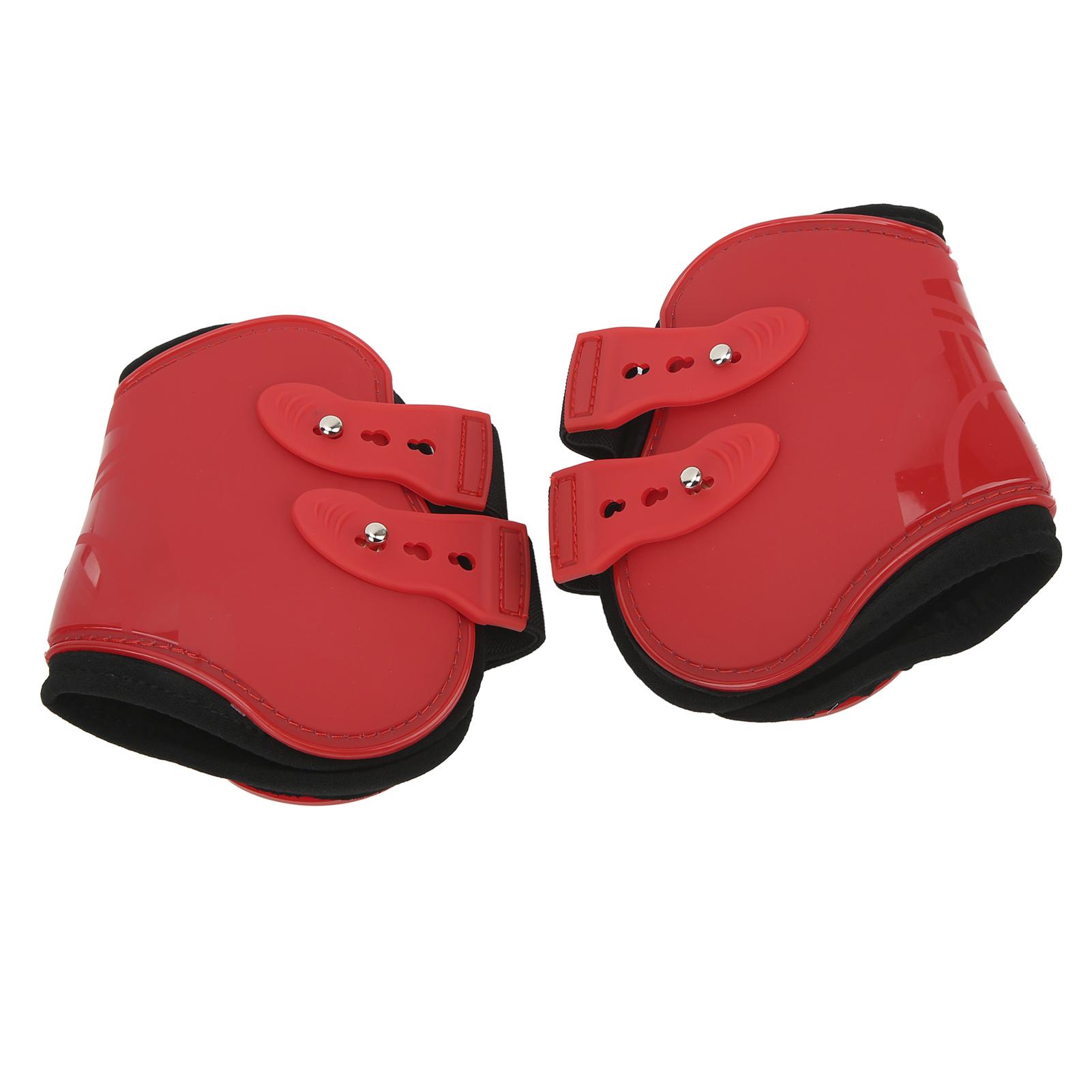 

Horse Tendon Boots Set Safe Soft Wear Resistant PU Shell Tendon Guard Boots for HorsesRed Hind Legs L Large 35.83x15.75in